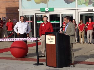 Spokane Mayor David Condon gives some remarks at the ribbon cutting.