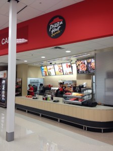 Pizza Hut Express was an unexpected inclusion with the store.